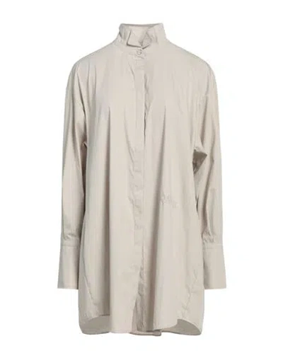 Patou Woman Shirt Light Grey Size 2 Cotton, Polyamide