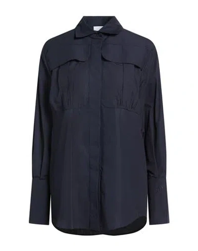 Patou Woman Shirt Midnight Blue Size 10 Cotton