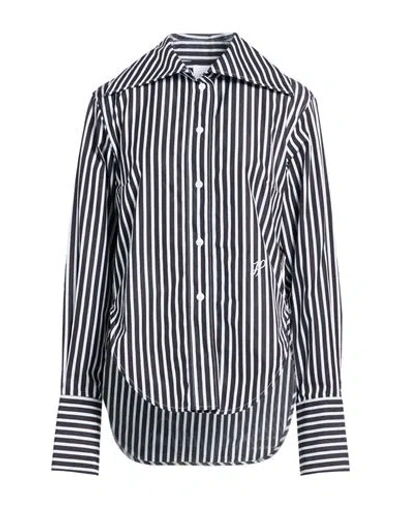 Patou Woman Shirt Navy Size 6 Cotton In Multi