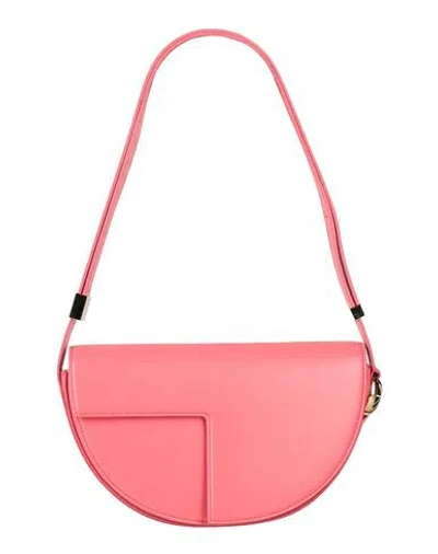 Patou Woman Shoulder Bag Coral Size - Leather In Pink