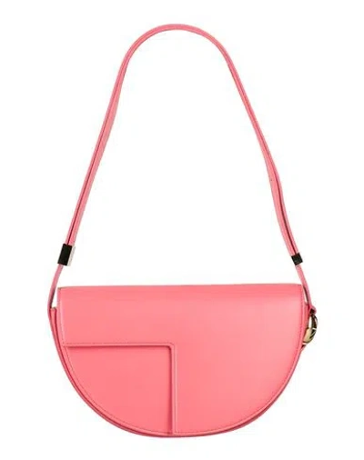 Patou Woman Shoulder Bag Coral Size - Leather In Red