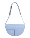 Patou Woman Shoulder Bag Lilac Size - Calfskin, Zamak In Blue