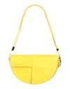 PATOU PATOU WOMAN SHOULDER BAG YELLOW SIZE - LEATHER