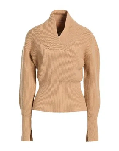 Patou Woman Sweater Beige Size M Merino Wool, Cashmere In Brown