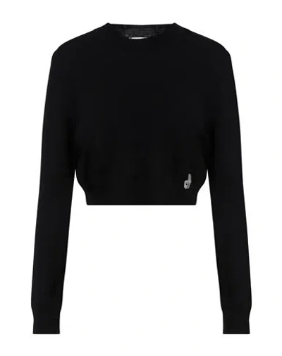 PATOU PATOU WOMAN SWEATER BLACK SIZE L MERINO WOOL, CASHMERE