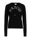 Patou Wool Sweater With Logo In Black