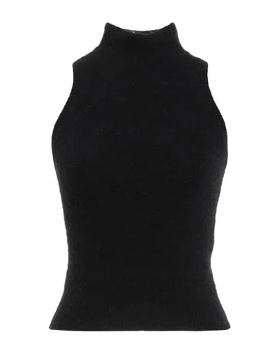 Patou Woman Sweater Black Size M Alpaca Wool, Polyamide, Elastane