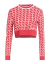 Patou Woman Sweater Red Size L Merino Wool In Red