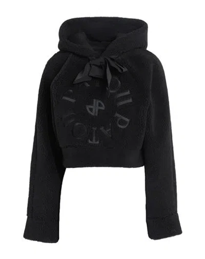 Patou Woman Sweatshirt Black Size Xs Polyester, Cotton In Black