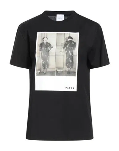 Patou Woman T-shirt Black Size M Cotton