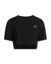 Patou Woman T-shirt Black Size M Cotton, Glass