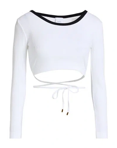 Patou Woman T-shirt White Size M Cotton, Elastane
