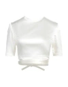 Patou Open-back Satin T-shirt In White