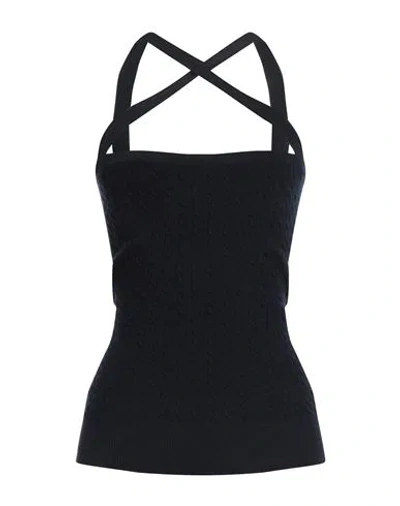 Patou Cable Knit Tank Top In Blue