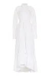 Patou Belted Cotton Shirtdress In White