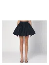 Patou Black Balloon Mini Skirt In Blue