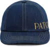 Patou Logo-embroidered Denim Baseball Cap In Blue