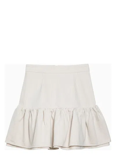 Patou Women's Cotton Flounced Mini Skirt