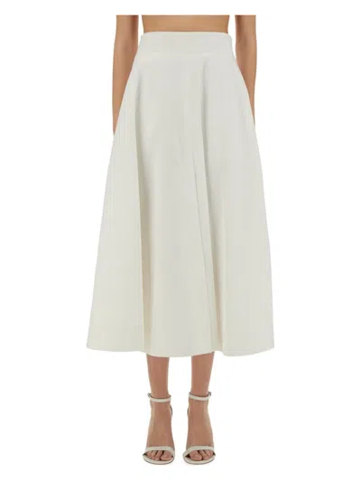 PATOU WOMEN'S COTTON GABARDINE LONG FLARED SKIRT