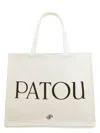 Patou White Cotton Shopping Bag