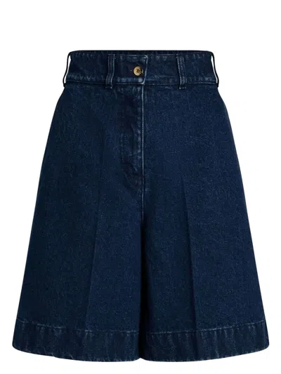 PATOU WOMEN'S DENIM BERMUDA SHORTS