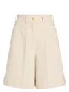 Patou Pressed Crease Shorts In Nude & Neutrals