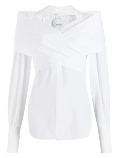 PATOU WOMEN'S DRAPED BLOUSE SHIRT
