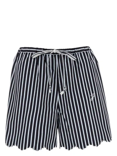 PATOU WOMEN'S EMBROIDERED COTTON SHORTS