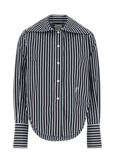 PATOU WOMEN'S EMBROIDERED POPLIN VIOLIN SHIRT