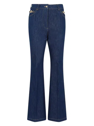 PATOU WOMEN'S FLARE DENIM TROUSERS