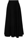 Patou Women's Full Circle Midi Skirt In Black