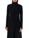 Patou Ribbed Roll-neck Sweater In Black