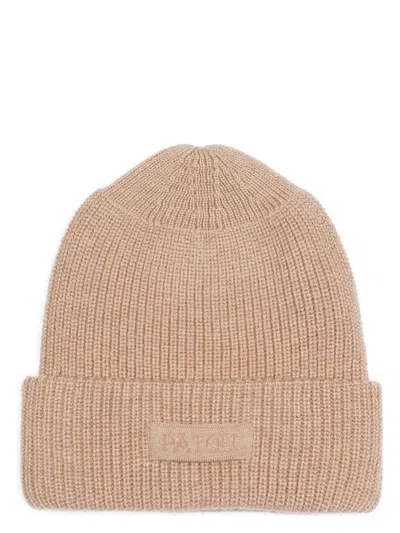 PATOU WOMEN'S KNITTED RIBBED BEANIE HAT