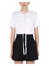 Patou Detachable Lace Signature T-shirt In White