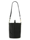 Patou Small Embossed Jp Bucket Bag In Black