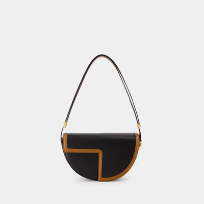 Patou Mini Classic Calfskin Shoulder Handbag In Black