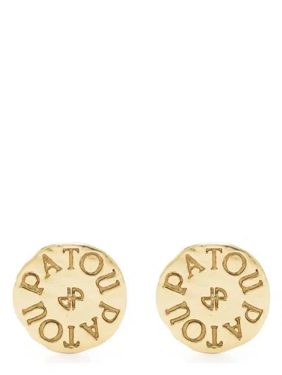 PATOU WOMEN'S LOGO ENGRAVED COIN EARRINGS