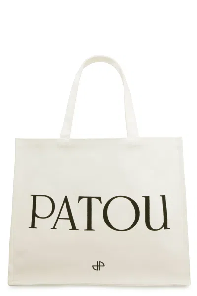 Patou Women's Logo Print Tote Bag In Nude & Neutrals