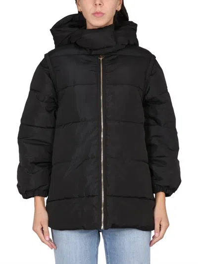 Patou Women's Mini Sports Jacket With Zip Closure In Black
