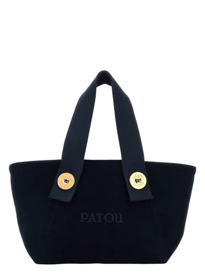 Patou Women's Navy Canvas Trapeze Handbag