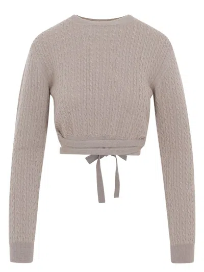 PATOU WOMEN'S PATOU CURVE LINK CROPPED JUMPER SWEATER