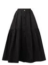 Shop Patou Women's Ruffled Skirt In Black