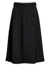 Patou Wool Skirt With A-line Silhouette And Side Pockets In Black