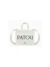 Patou White Cotton Handbag With Logo In White