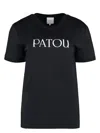 Patou Logo T-shirt In Soft Cotton With Classic Fit And Versatile Style In Black