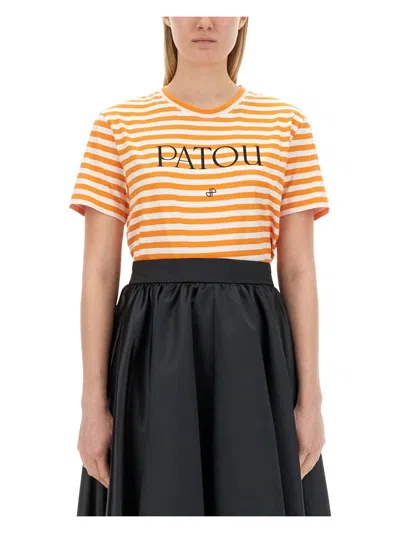 PATOU WOMEN'S T SHIRT WITH LOGO | SIZE XS | JE032