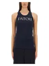 Patou Tank Top With Logo In Black