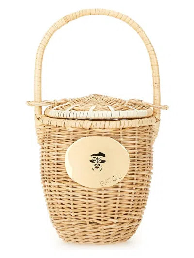 PATOU WOMEN'S WICKER BUCKET BAG