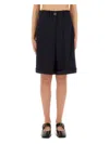 Patou Women's Wool Bermuda Shorts In Blue