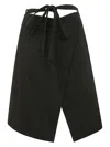 Patou Wrap Midi Skirt In Black